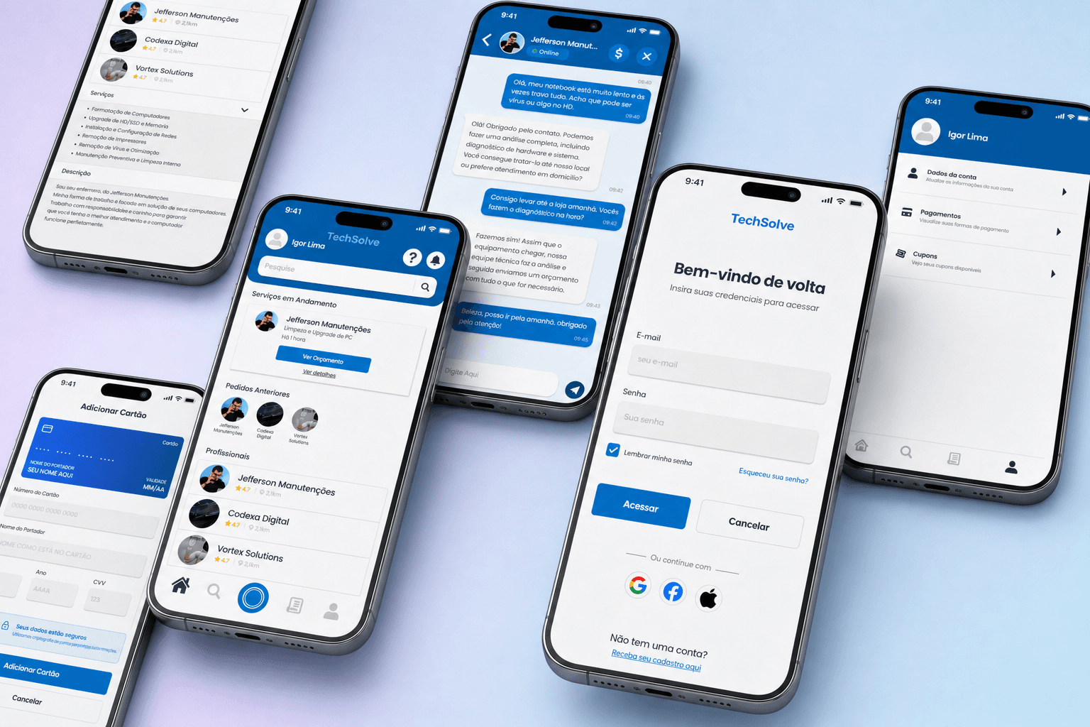 Mockup do projeto TechSolve